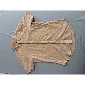 Ralph Lauren Knit Button Up Peach Slim Fit Polo 2 Tone SS -M